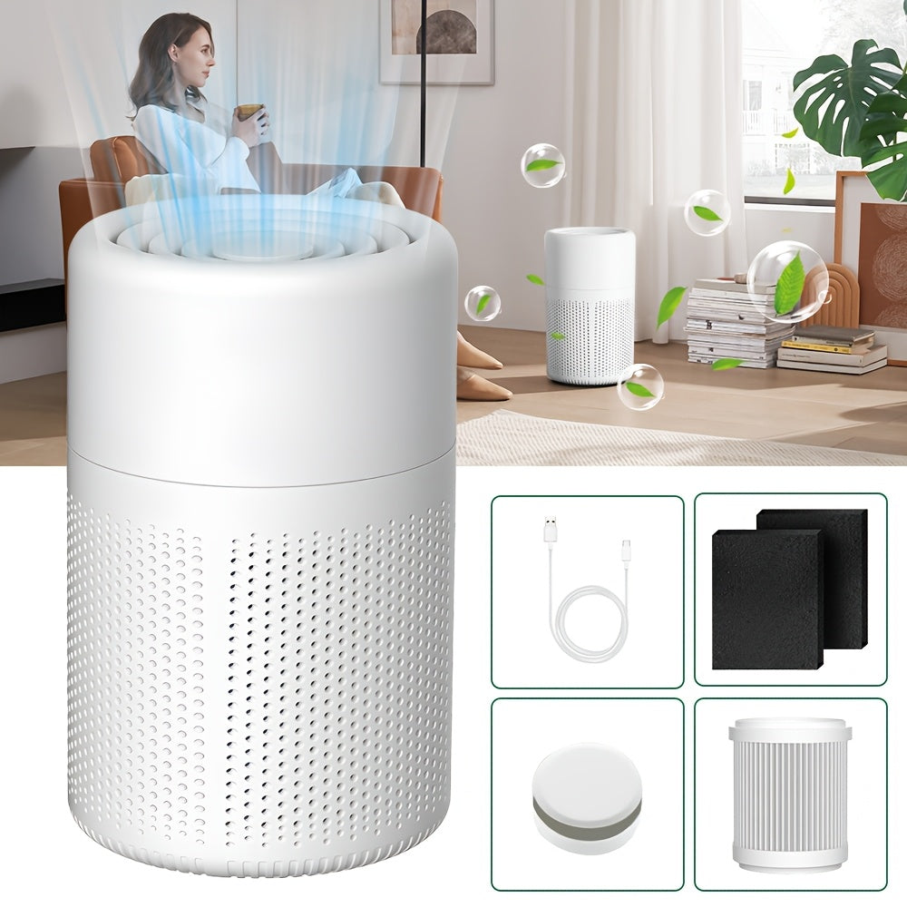 Air Purifier with 3-in-1 HEPA Filter, Air Quality Sensor, Sleep Mode and Single or Two-Piece Options