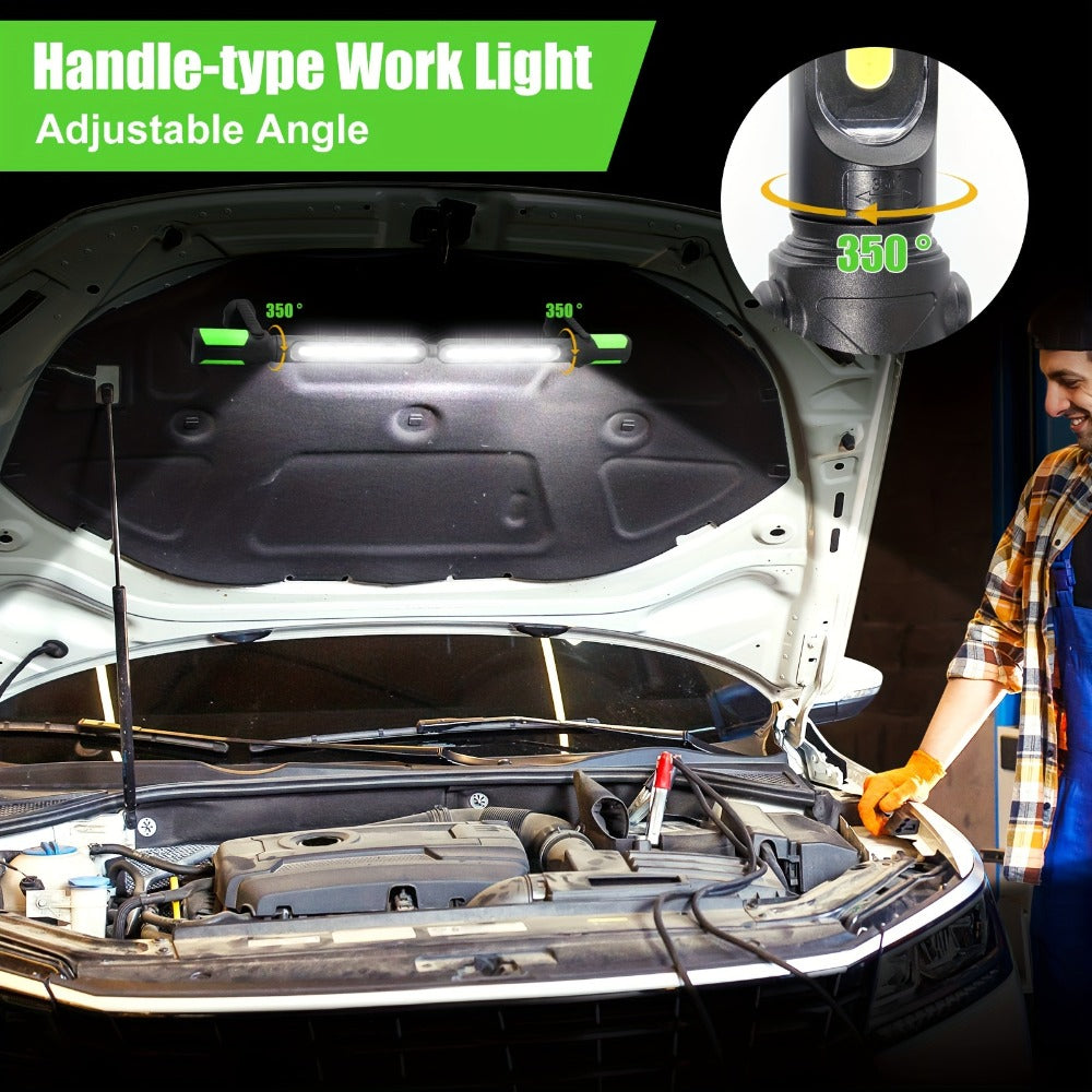 Rechargeable Magnetic LED Work Light with Swivel Hook, Sensor-Control or Standard Floodlight Options