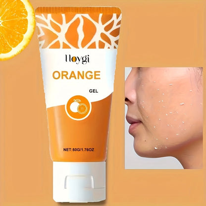 Orange-Label Facial Exfoliating Gel, Single 50g Tube with Clear Essence Checkout Label and Flip-Top Cap