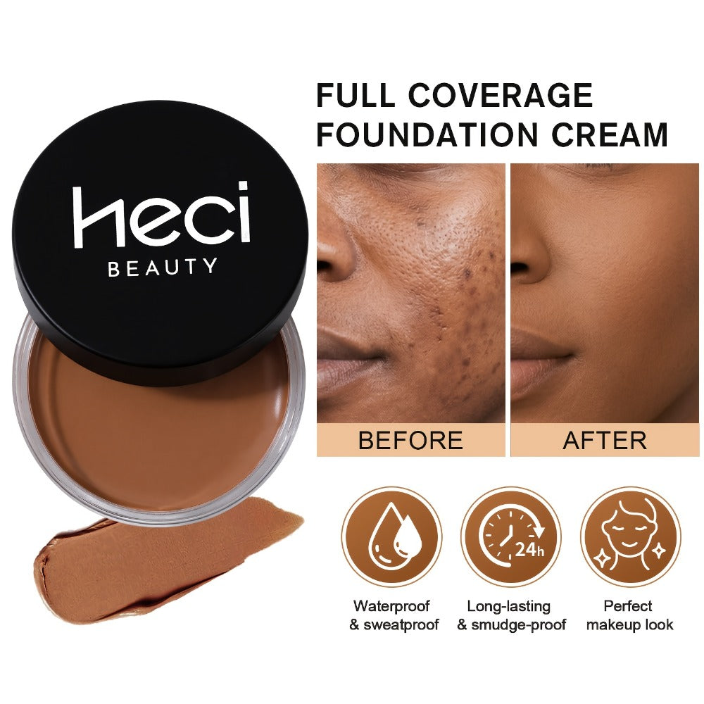 Velvet-Look Cream Foundation in 0.7 oz Round Jar with Six Shade Options from Light to Deep