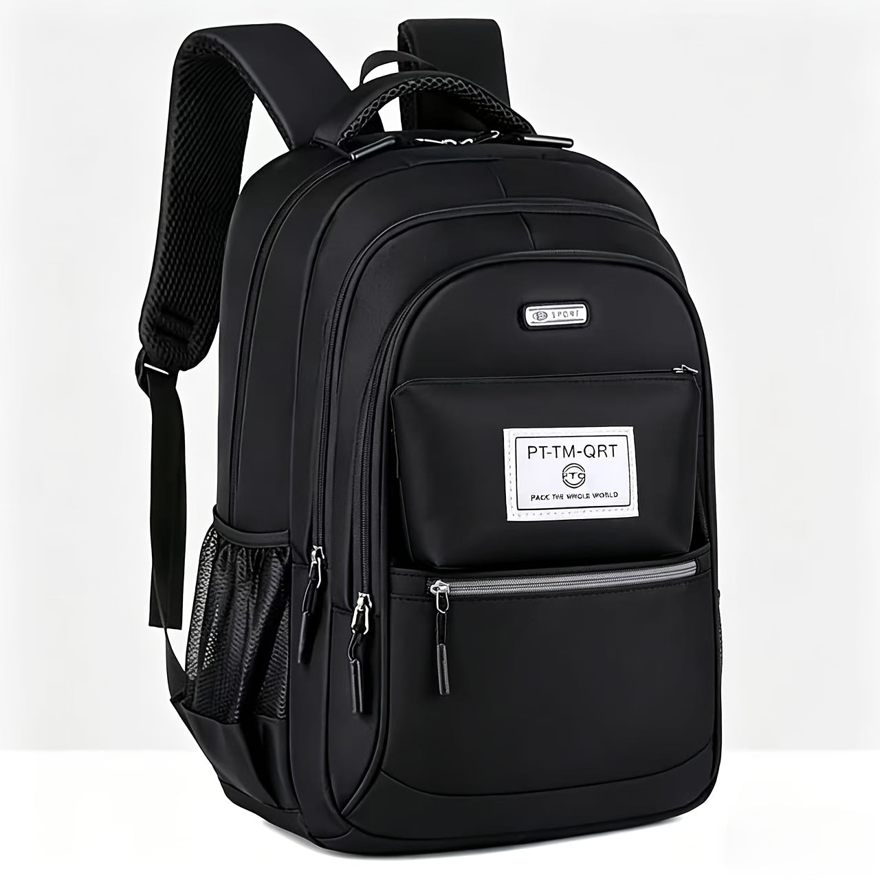 Black Multi-Compartment Travel Backpack, 48 x 32 x 18 cm with Eight Single- or Two-Piece Checkout Options