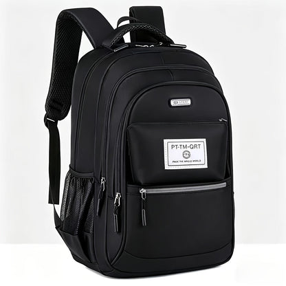 Black Multi-Compartment Travel Backpack, 48 x 32 x 18 cm with Eight Single- or Two-Piece Checkout Options