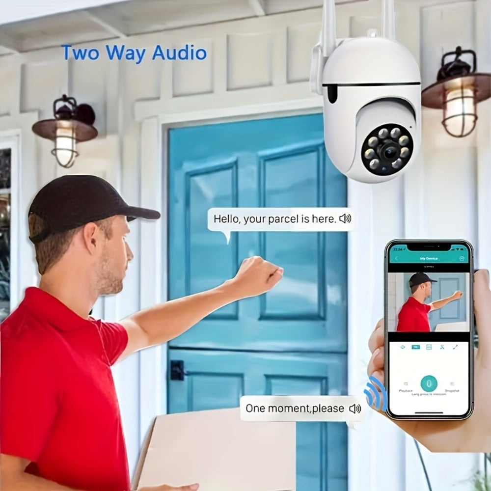 Outdoor WiFi Security Camera 4 Pack 1080P 5GHz - 360° Panorama PTZ, Smart PIR Motion Detection, Color Night Vision, Two-Way Audio, IP54, App Remote View for Home Indoor & Outdoor Surveillance