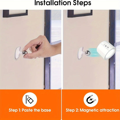 Magnetic LED Wall Sconce with 360-Degree Rotation, Three Color Temperatures and One or Two-Light Options