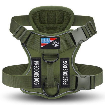 Reflective No-Pull Dog Harness with Patches – Adjustable Soft Mesh Vest Harness for Small, Medium & Large Dogs | S, M, L, XL
