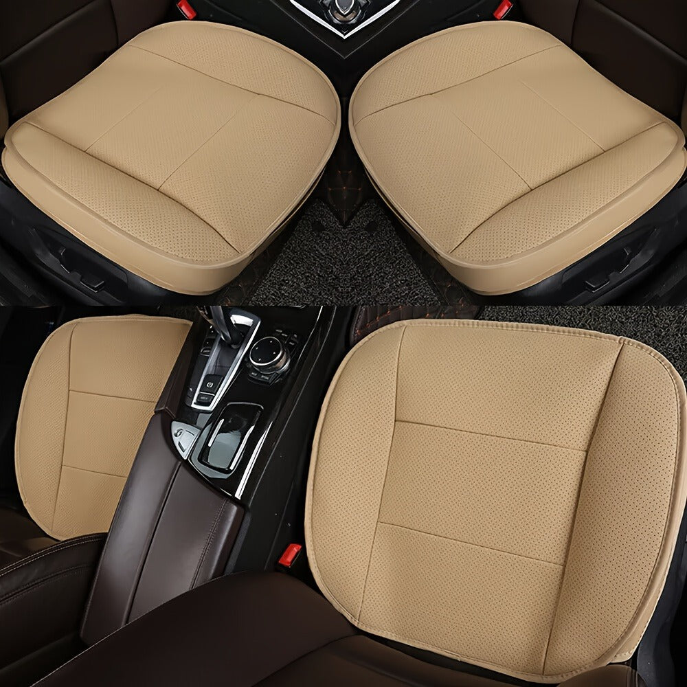 Car Seat Cover Front Cushion with PU Leather, Bamboo Charcoal Strips and 21.5 x 20.5 Inch Size