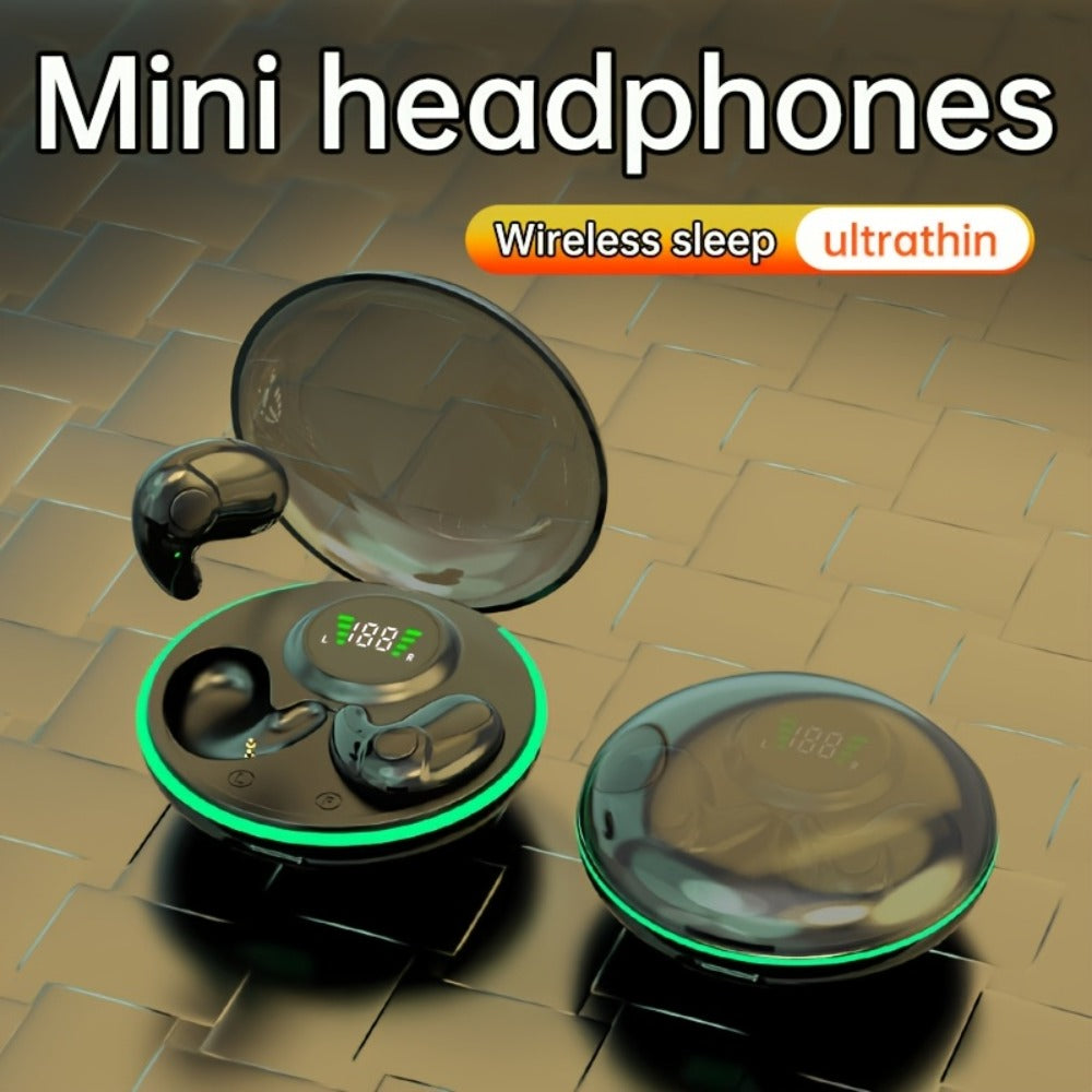 Invisible Sleep Earbuds TWS Hi-Fi Stereo Wireless Bluetooth Digital Screen Ultra-Long Battery 3 Colors for Android Apple Samsung All Smartphones Cycling Running Sports