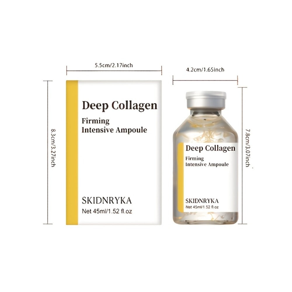 Face Serum SKINDRYKA Collagen, Hyaluronic Acid and Niacinamide in a 1.52oz Glass Dropper Bottle