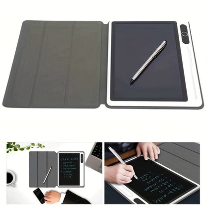 10.1-Inch Pink LCD Writing Tablet with Folding Protective Case, Stand Position and Included Stylus