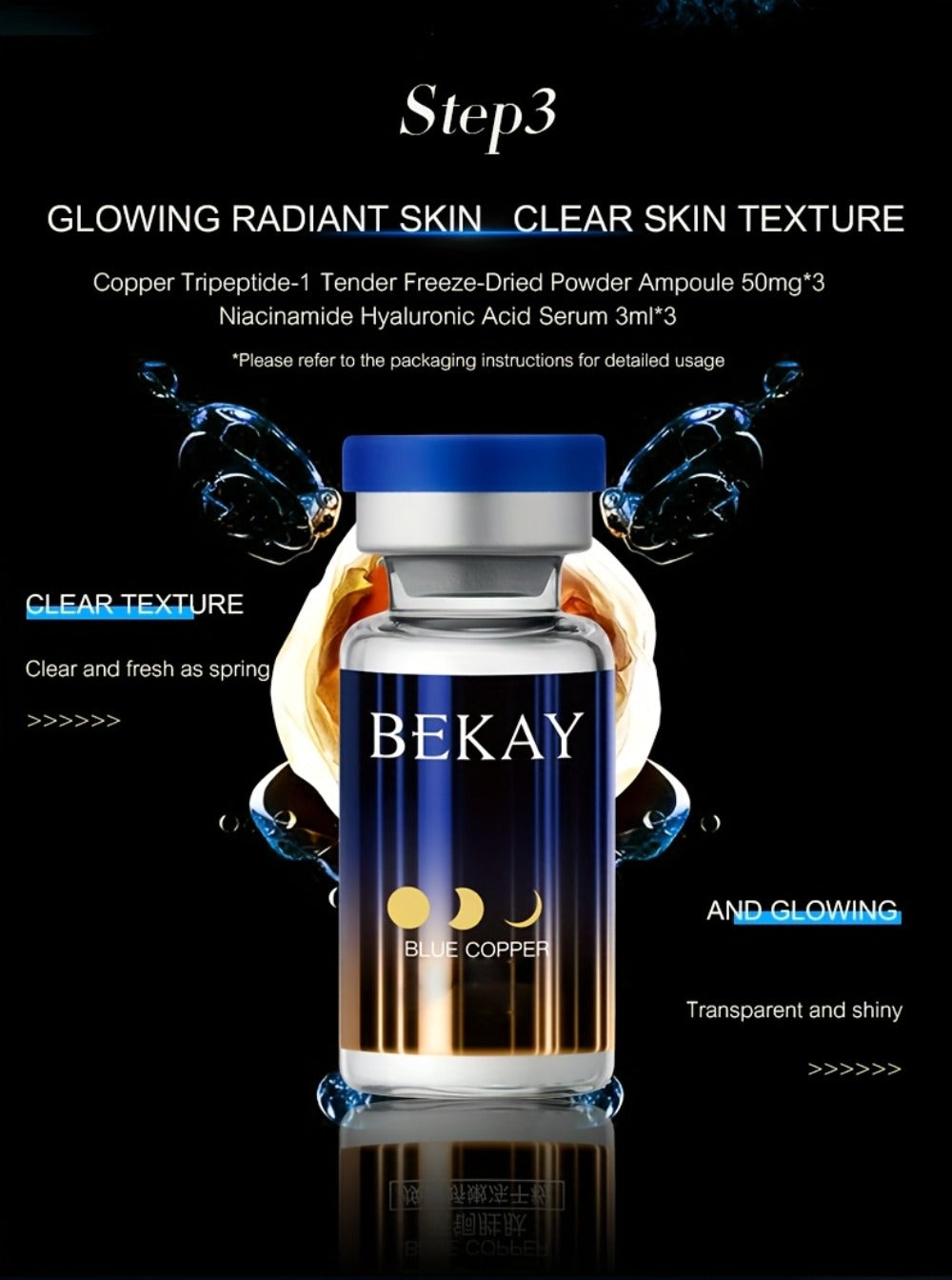 12-Piece BEKAY Skincare Gift Set with Blue-and-Gold Cleanser, Toner, Lotion, Cream and Eye-Care Collection