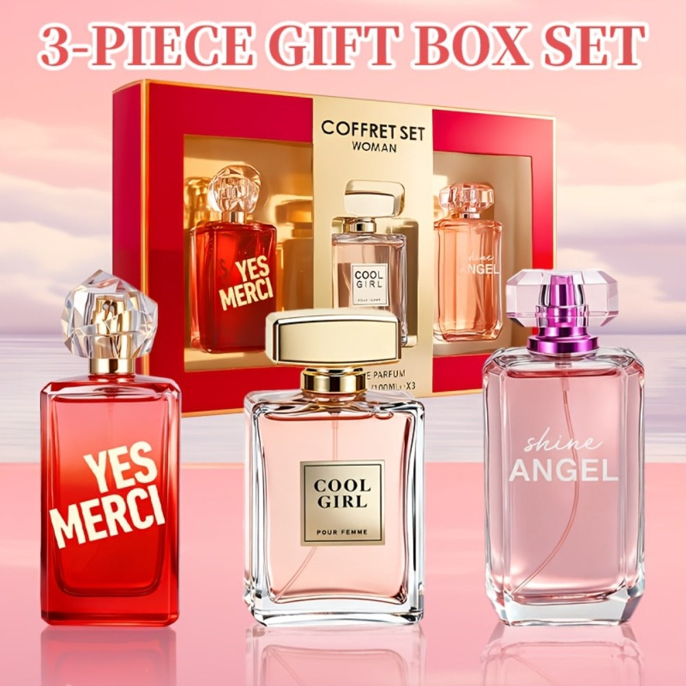 Eau de Parfum Gift Set for Women 100ml with Single-Bottle & 3-Piece Fragrance Options for Daily Wear