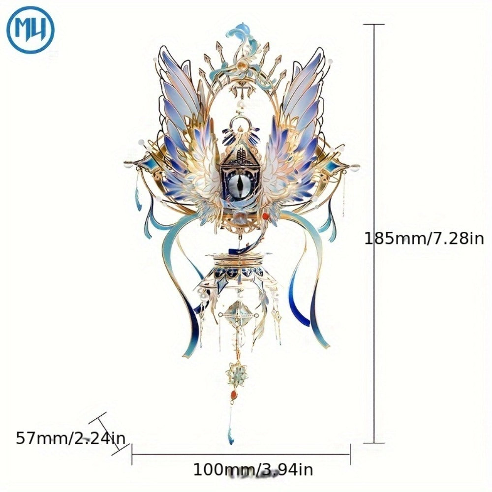 3D Metal Puzzle Model Kit – God's Eye & Angel's Eye MU Assembly, Laser-Cut DIY Craft, Artistic Home & Office Decor, Unique Birthday Gift for Adults, Teens, Girlfriend Boyfriend