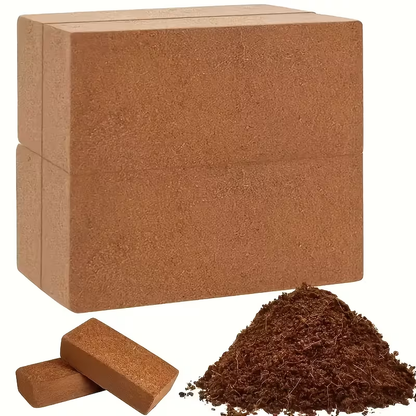 Compressed Brown Growing Medium Brick Set in Protected 1-Piece, 2-Piece or 4-Piece Checkout Options