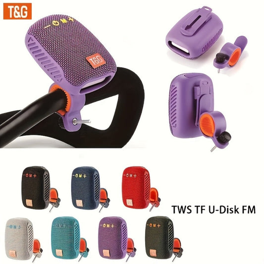 T&G 392 IPX5 Waterproof Cycling Bluetooth Speaker – Compact Outdoor Wireless Speaker with TWS Stereo, FM Radio, TF Card & USB Drive Support, Type-C Charging, Compatible with Phone & Tablet