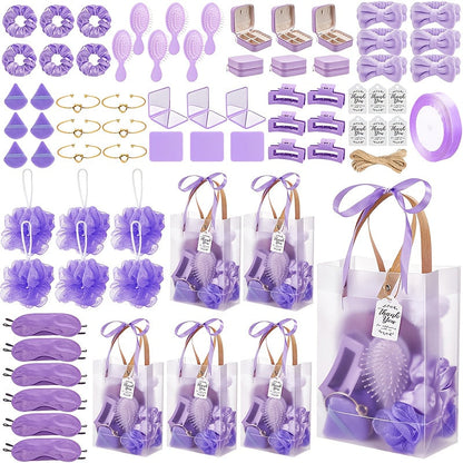 Party Favor Set for Women 74pcs – Wedding & Bridal Shower Gift Pack with Headbands, Bracelets, Jewelry Boxes, Mirrors & Beauty Accessories, Christmas Holiday Gift Bag for Her, Game Winner Prize
