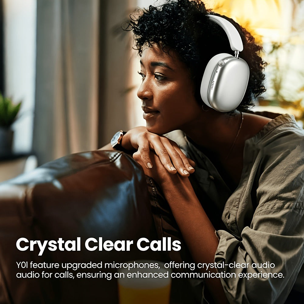 Foldable ANC Over-Ear Headphones with Bluetooth 5.4, Built-In Microphone and Three Color Options for Travel