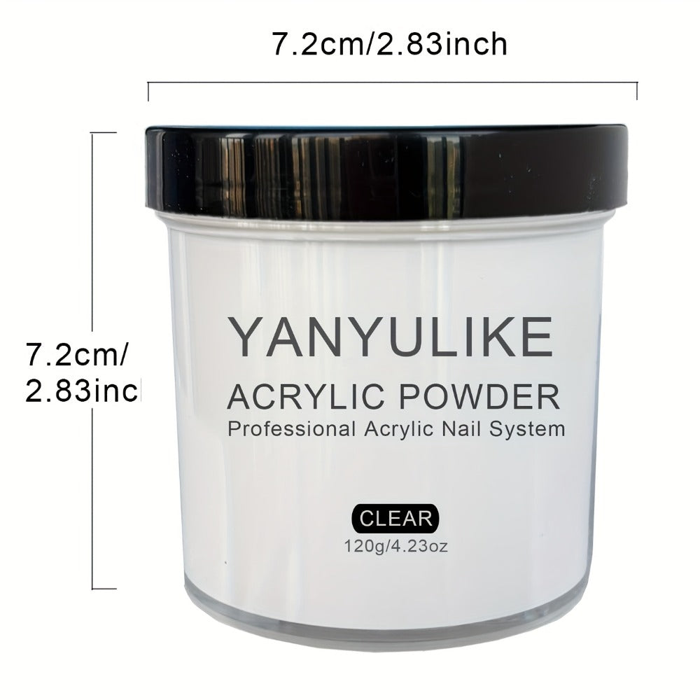 120g Acrylic Nail Powder Jar in Rose, Almond, Peach or Natural Pink for Use with Compatible Acrylic Liquid