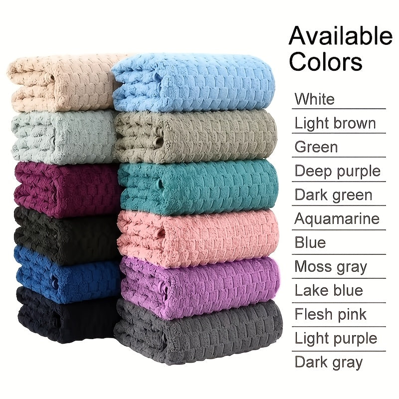 Towel Set 4 or 8 Piece Microfiber Collection with Hair-Drying Cap Options in Four Colors for Home and Guest Use