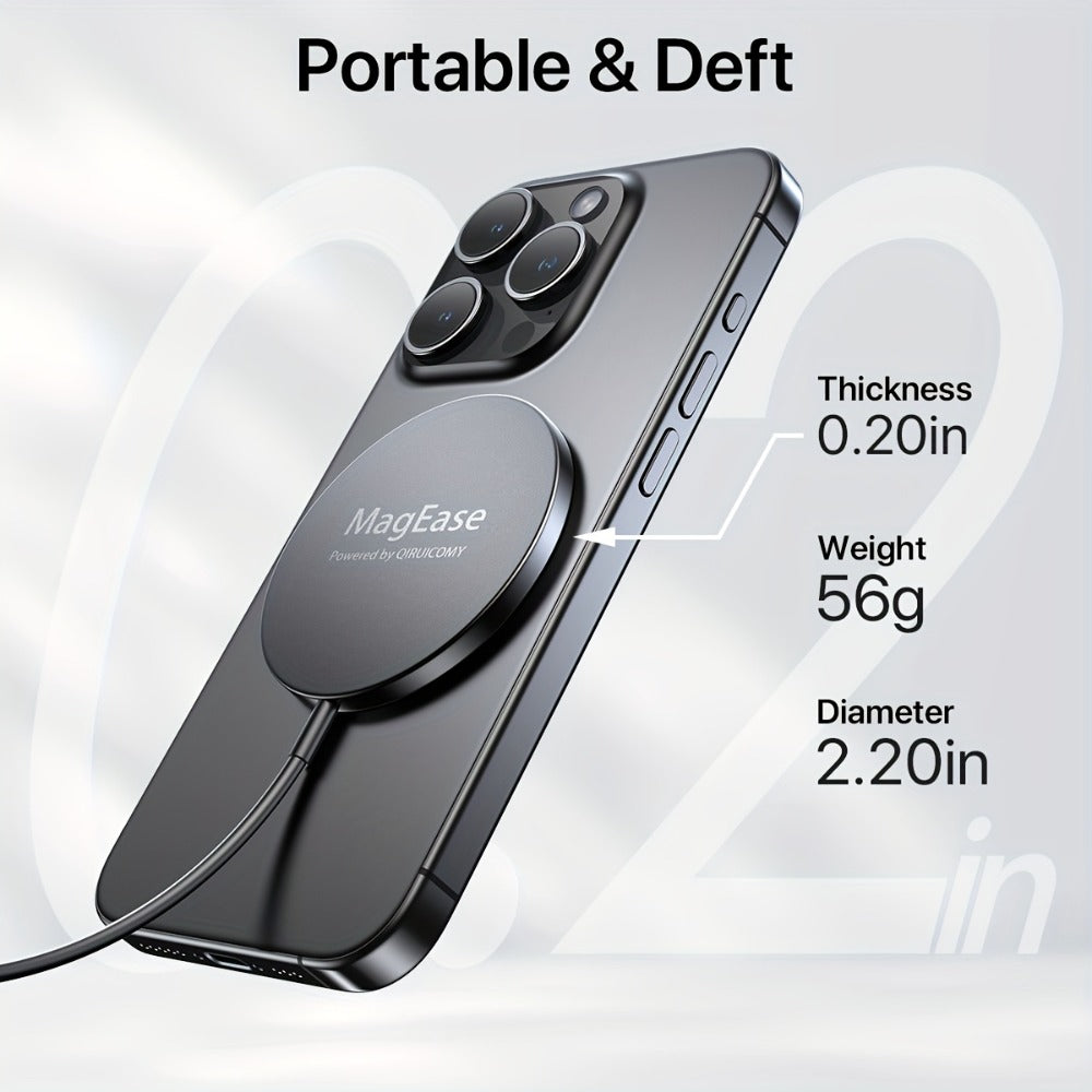 MagSafe Magnetic Wireless Charging Pad 15W Snap Alignment, Fast Charger for iPhone 17/16/15/14/13/12 & AirPods Pro/3/2
