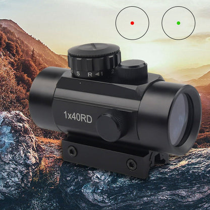 Red Green Dot Sight Scope 1x40 Picatinny Rail Mount 2 MOA Reticle for Rifles Shotguns Airsoft Hunting Shooting Optics Accessory
