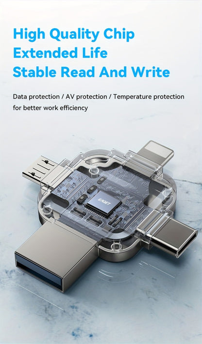 USB Flash Drive EAGET I50 4-in-1 USB 3.0 Multi-Connector Memory Stick with 32GB to 256GB Options