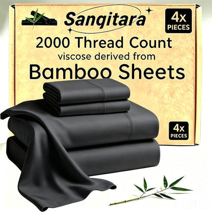 Bamboo-Blend-Style Fitted Sheet in Seven Colors and Twin, Full, Queen or King Checkout Sizes