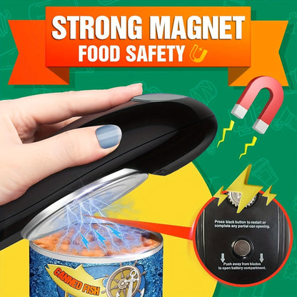 Cordless One-Touch Can Opener in Two Models: Black Big Helper or Red Master Opener Selection
