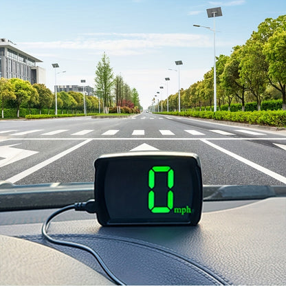 Car HUD Head Up Display OBD2 + GPS Speedometer 3-Inch Windshield Projector, Real-Time Speed MPH, Universal Fit for Cars Trucks Buses Bikes Scooters