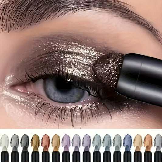 Gel Eyeshadow Stick Pencil Set 16 Colors Pearl Shimmer Matte Blendable Eye Makeup Crayons Smokey Eye Long Lasting Multi Color Eye Shadow Liner Women Party Holiday Gift