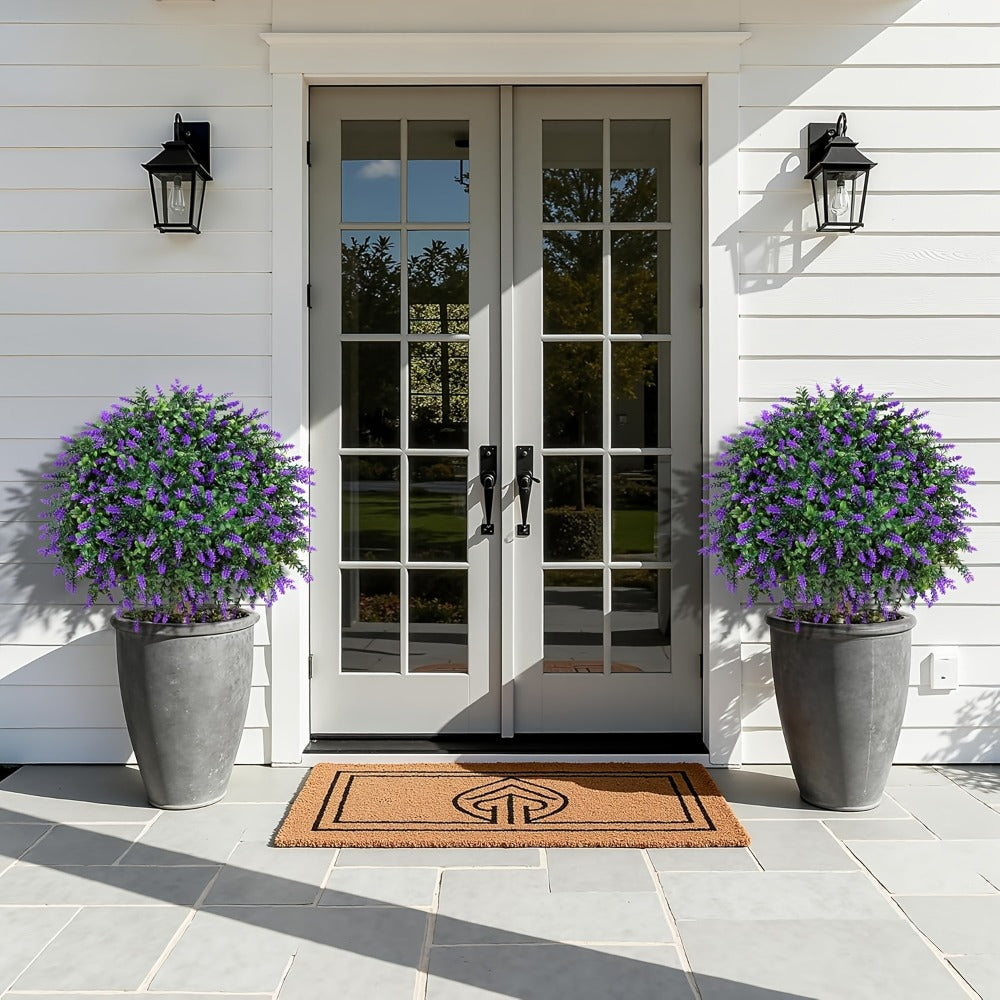 Artificial Floral Topiary Ball with Ground Spike, 22 or 23.6 Inch Height and Single or Two-Piece Style Options