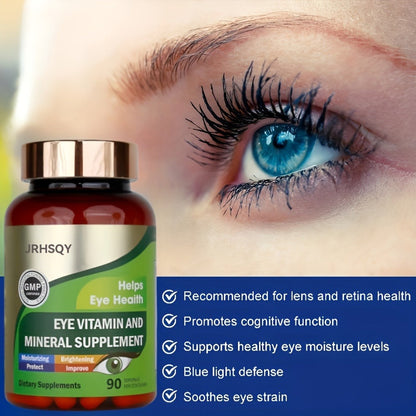 Lutein & Zeaxanthin Eye Vitamins Supplement with Zinc, Vitamin C & E – Advanced Vision & Macular Health, Blue Light Protection & Antioxidant Eye Formula | 90 Capsules 3-Bottle Bundle