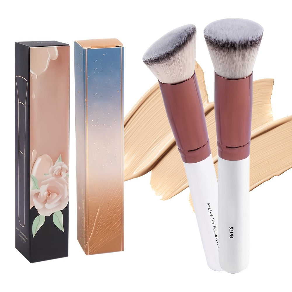 Makeup Brush Set, 30-Piece Nylon Bristle Collection with Alloy Handles, Face and Eye Brush Shapes and Storage Pouch