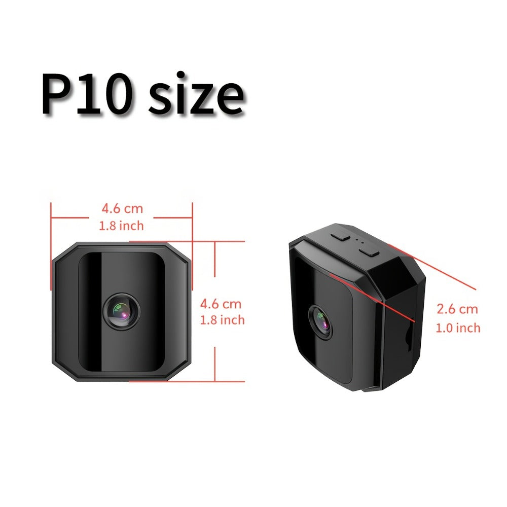 Security Camera Mini Plug-In Black Model with Night Vision, Motion Alerts, Flexible Stem and Local TF Storage