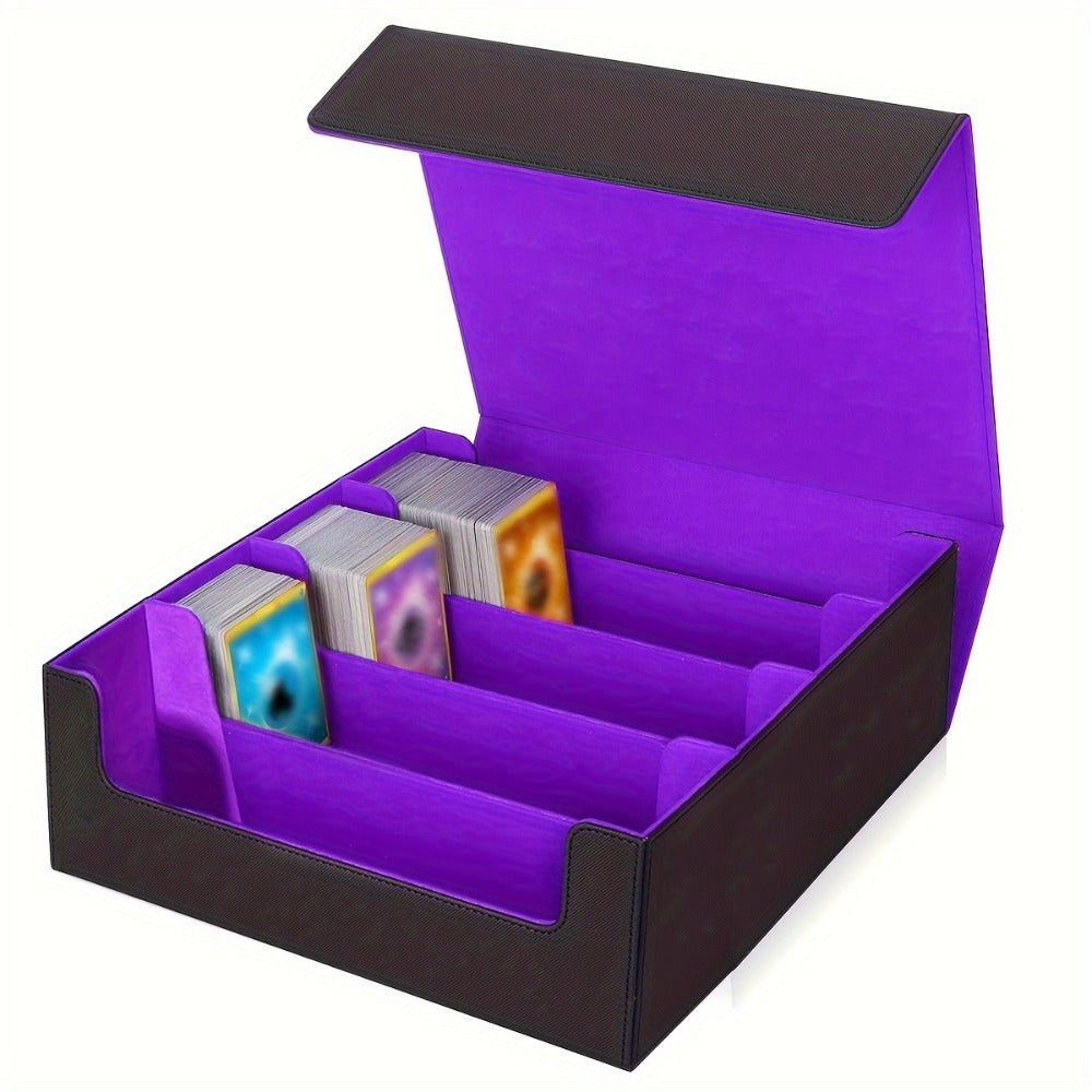 Four-Row Trading Card Storage Box with Three Interior Color Options and Source-Stated 3000-Card Capacity