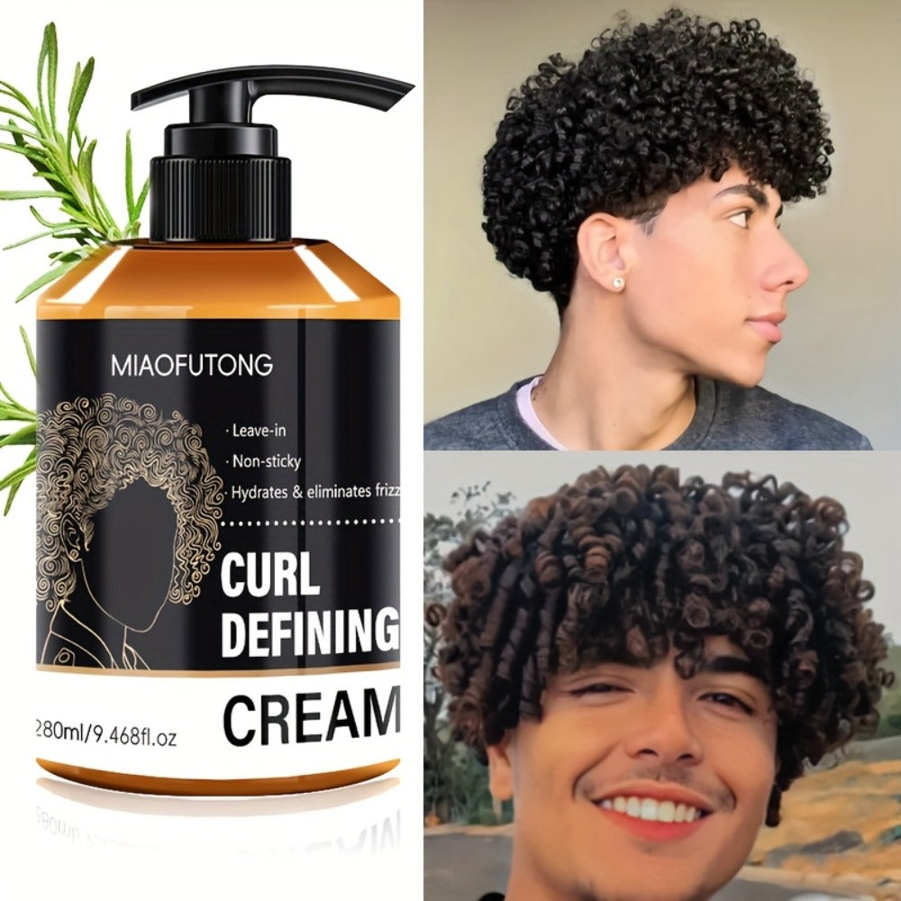 280ml Pump-Bottle Curl Defining Cream with Leave-In Styling Directions for Curly, Wavy and Coily Hair