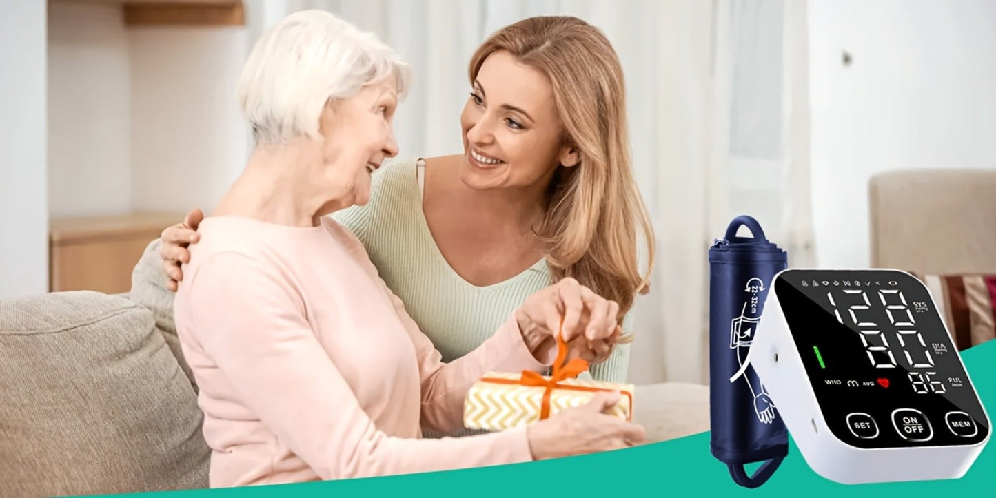 Blood Pressure Monitor Upper-Arm Device with 8.7-16.5 Inch Cuff, 4.5-Inch Backlit Display, Voice and 2 x 99 Memory