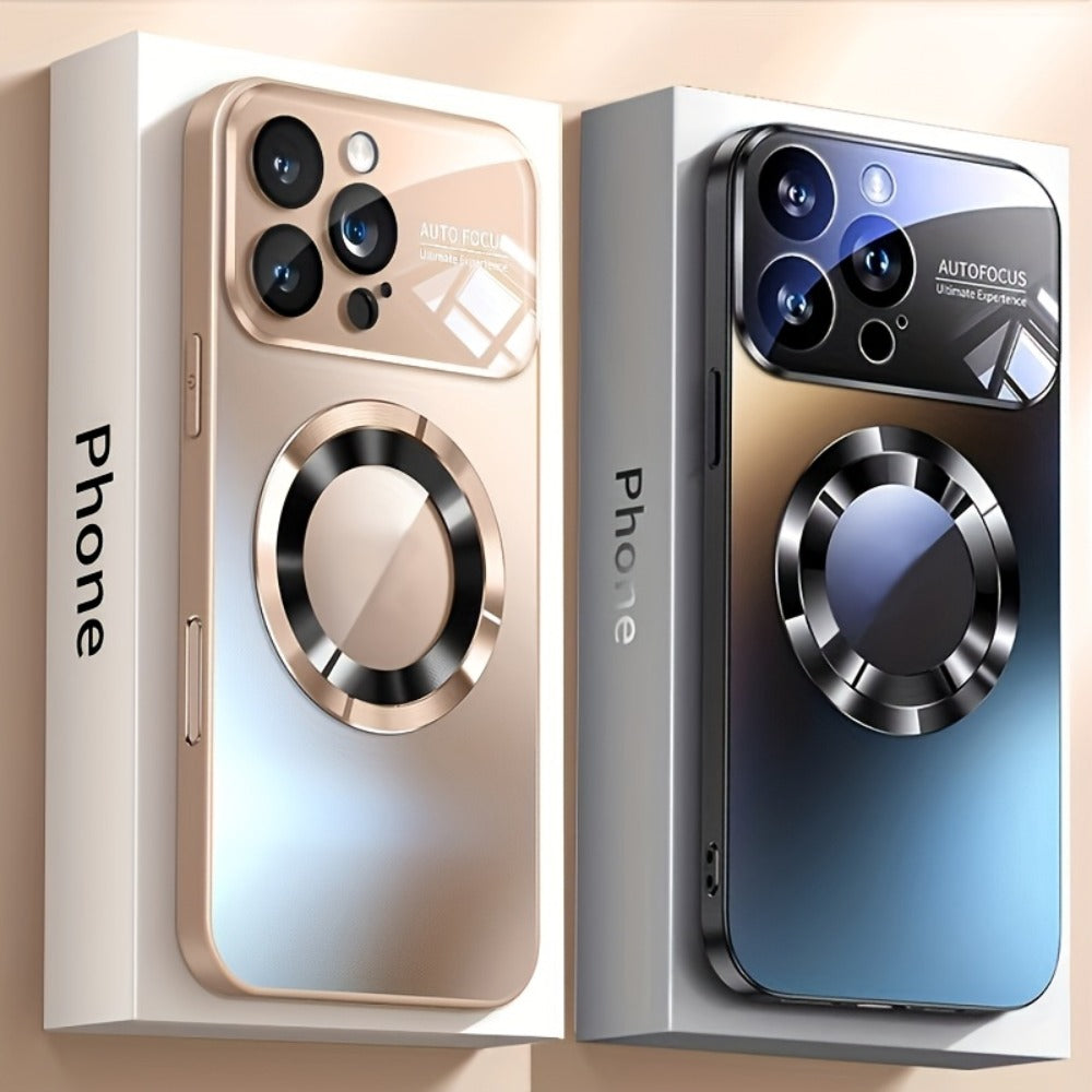 Titanium Matte iPhone Case Magnetic Wireless Charging Shockproof Glass Lens Cover for iPhone for an Everyday Personal Care Routine