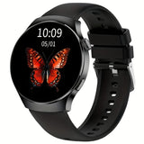 Black Modern Round Dial Watch