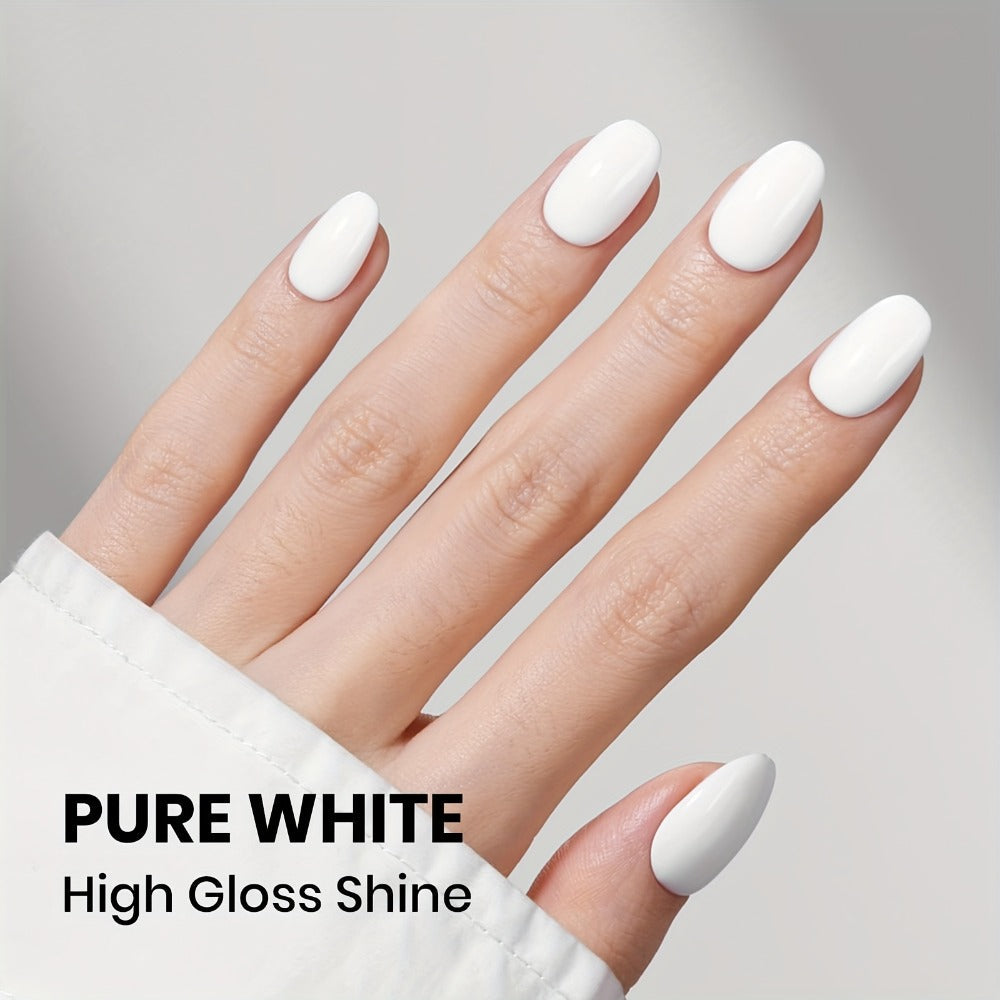 Gel Nail Polish – Odorless Black & White 0.54oz MISS MISIDY Soak-Off UV LED Durable High Gloss – Self-Leveling Easy Application for…