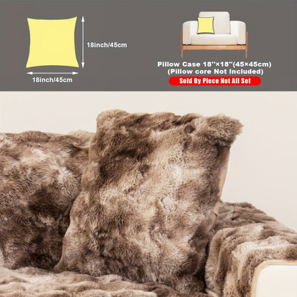 Sofa Cover, Faux-Lamb Plush Gradient Couch Pad in Five Colors with Armchair, Backrest and Seat Sizes