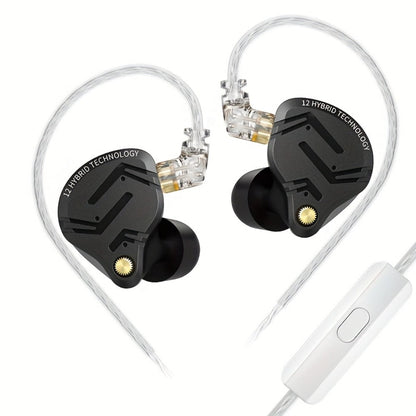 KZ ZS12 PRO X In-Ear Monitor Hybrid IEM Headphones Detachable Cable Noise Cancelling Dynamic Mic Sport Gaming DJ Audio Monitoring Music Production
