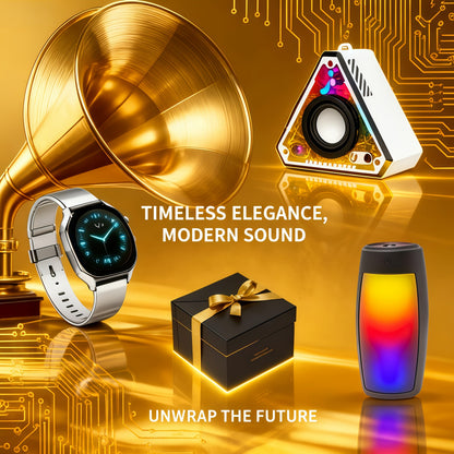 Portable Bluetooth Speaker Triangular Rechargeable Model with Subwoofer and Six Retained Pack Options