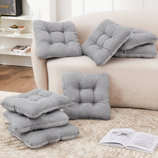 Memory Foam Chair Cushions 4/8 Pack, Non-Slip Seat Pads for Dining Chairs, Kitchen, Office & Patio – Indoor Outdoor Chair Pads M/L Size