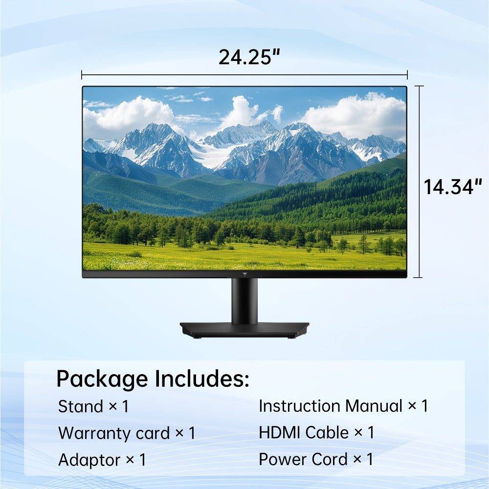 27-Inch QHD 100Hz Computer Monitor 2560x1440 IPS Display, AMD FreeSync, Ultra-Thin Bezel, HDMI DisplayPort, Flicker-Free Low Blue Light, for Gaming Work Home Office Desktop PC