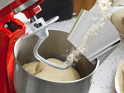 Stainless-Steel-Style Stand Mixer Pouring Chute in One- or Two-Piece Checkout Configurations