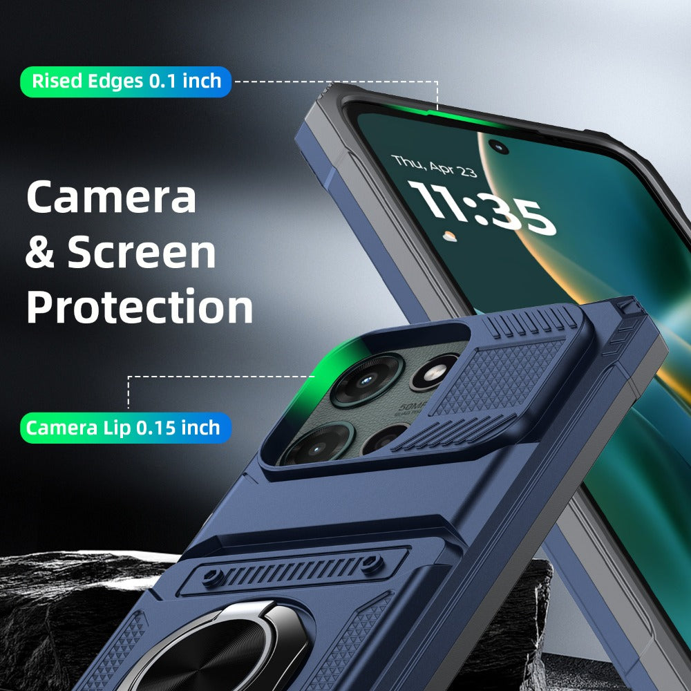 Magnetic Metal Kickstand Moto G 5G 2025 2026 Case Shockproof Drop Protection Slim Protective Phone Cover for Motorola Moto G 5G 2025 Moto G 5G 2026 Moto G Play 2026 6.7 Inch – Hands-Free Stand