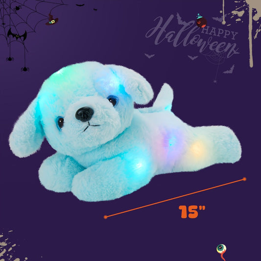 Plush Toy – Blue Puppy with Light-Up Body and Music for Colorful Interactive Room Display and Gifting