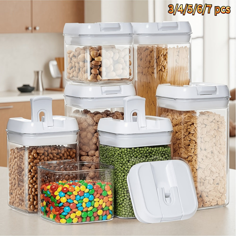 Plastic Food Storage Containers with Lids - Leak Proof Airtight Kitchen Organizer Set for Home Cooking, Dining and Outdoor Meals