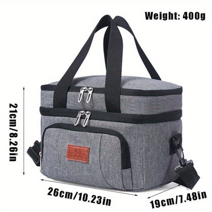 Insulated Lunch Bag Oxford Cloth Portable Food Bag Multipurpose Thermal Snack Bag for Work School Picnic Travel