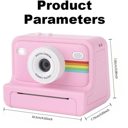 Instant Print Digital Camera with 1-Second Photo Printing | 1080P HD Screen, Selfie & Video Camera, 3 Rolls Paper Included | Portable Travel Camera Gift for Kids, Teens & Adults